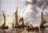 Famous Home Paintings - The State Barge Saluted by the Home Fleet